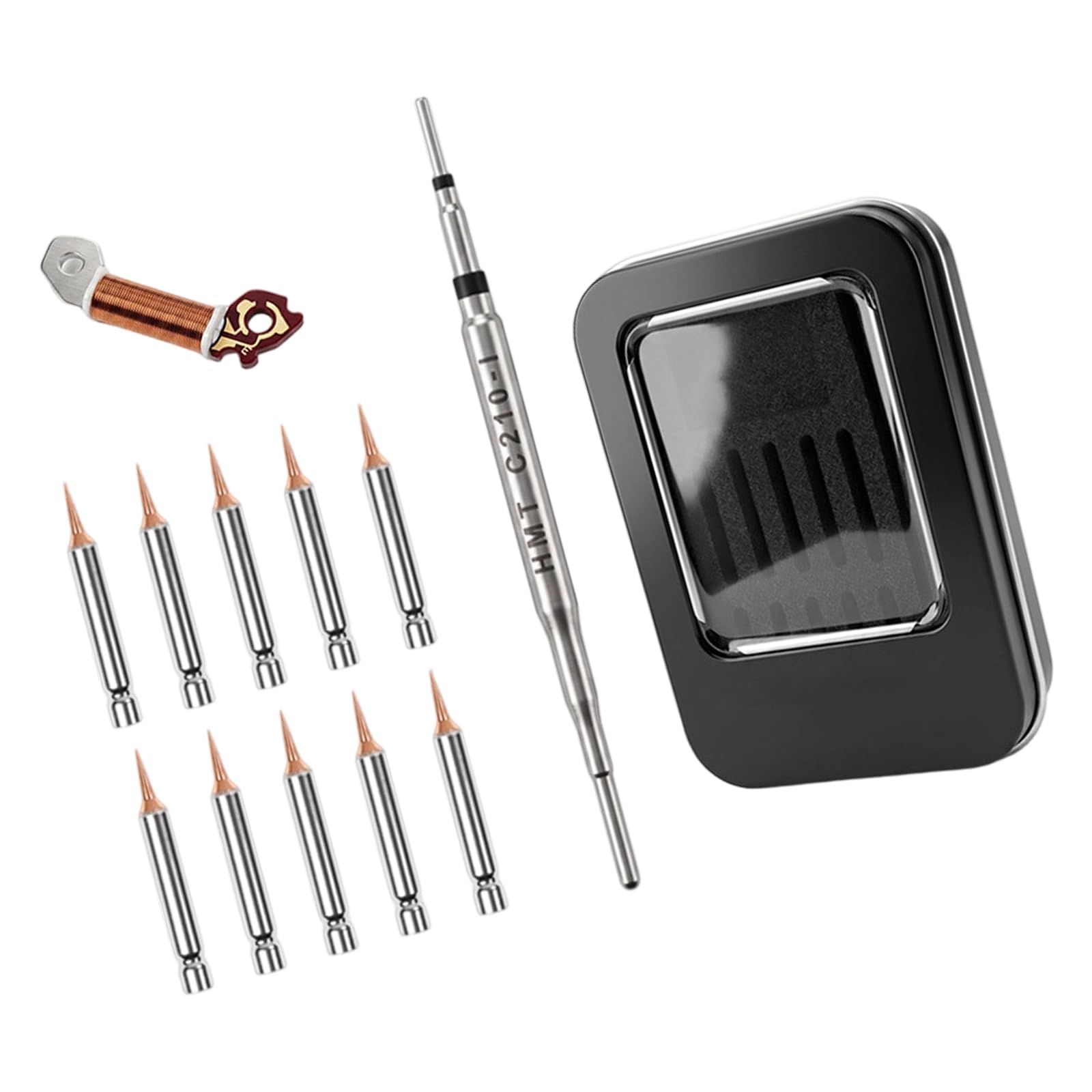 Buxuaaaa Pointed Tip C210 Quick Detachable And Replaceable Soldering Iron Tip Screen Fly Wire Camera Repair Disassemble Head For Electronics Screen Fly Wire For Electronics