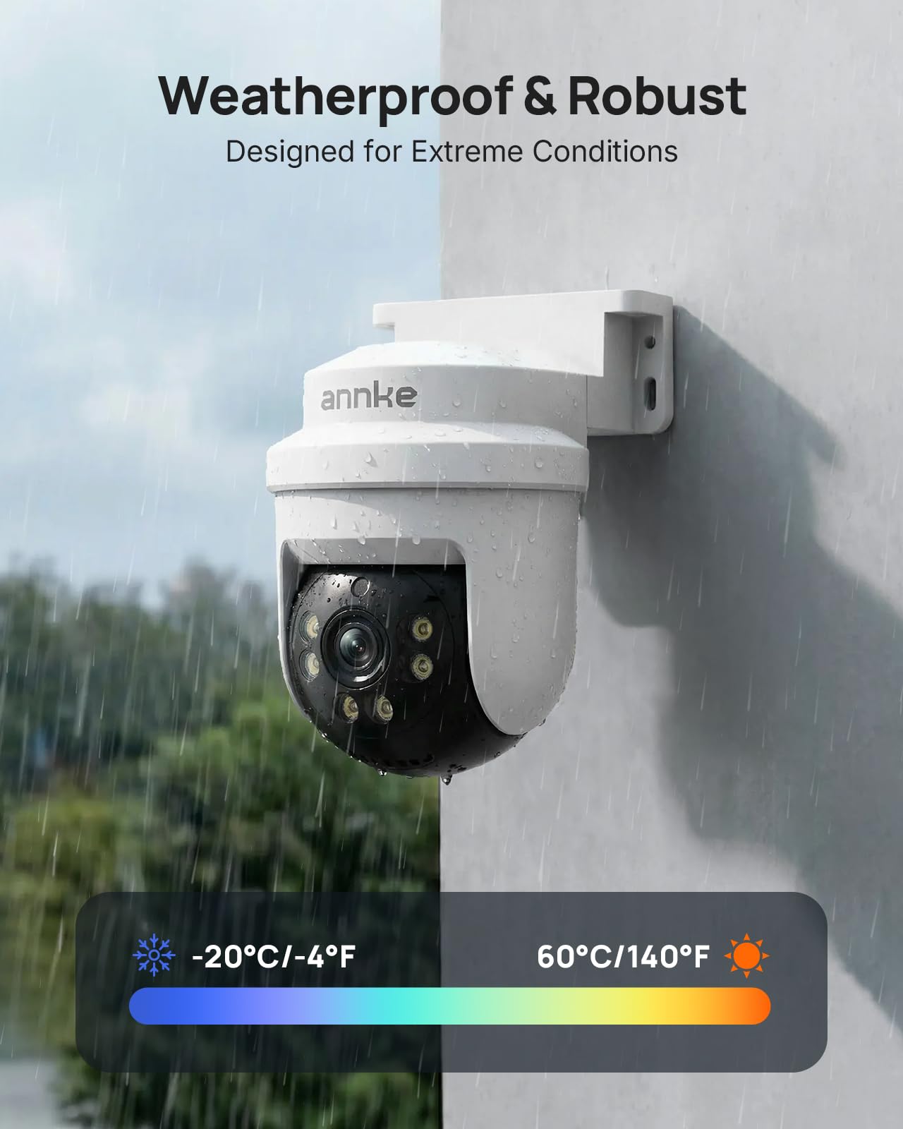 ANNKE 1080p AHD kamera do monitoringu domu z funkcją obrotu o 350° i pochylenia 90°, widoczność w nocy na podczerwień 30 m, cyfrowy WDR, obiektyw 3,6 mm zapewnia dobrą widoczność, odporna na warunki