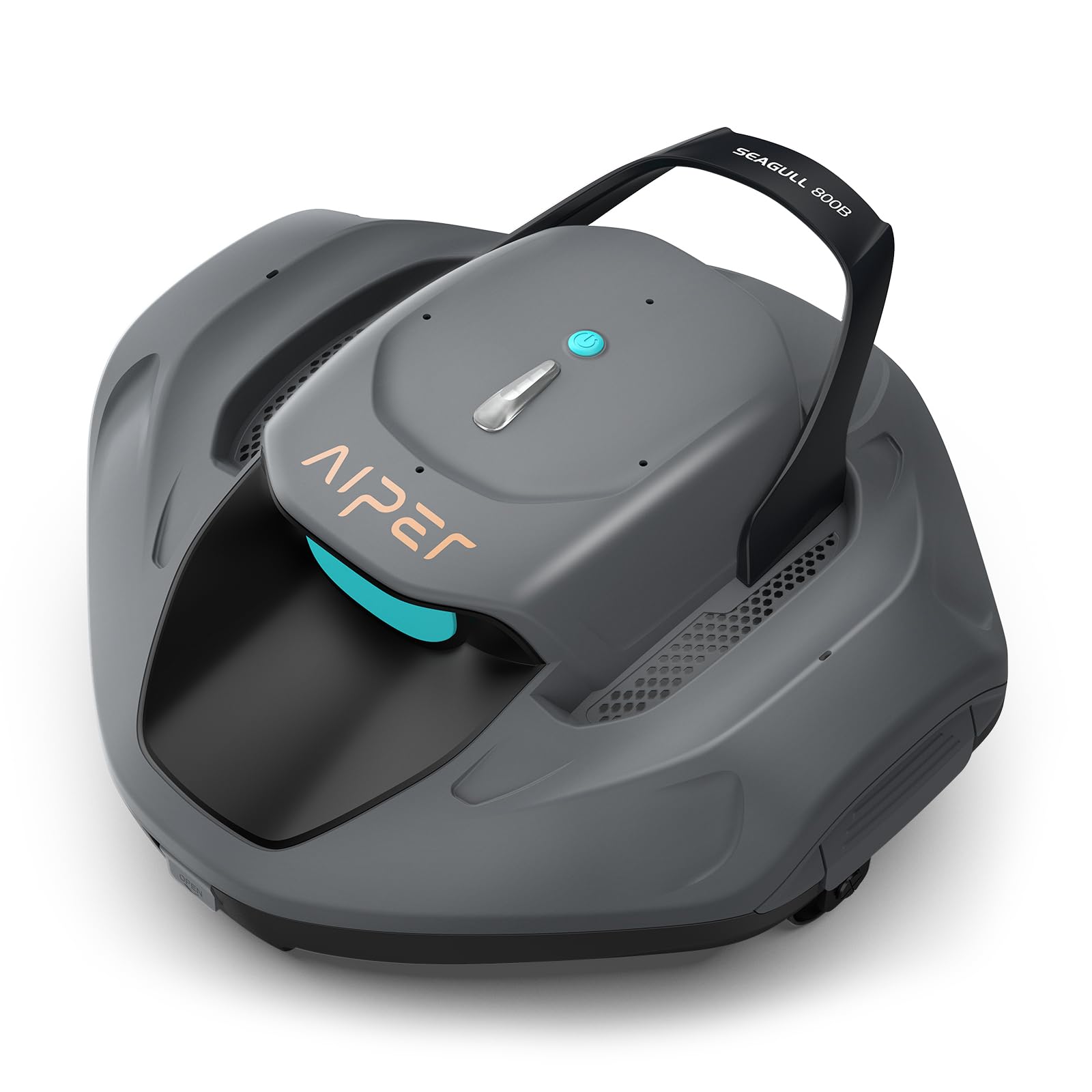 AIPER Poolroboter, Kabelloser Poolsauger mit Akku, Doppelantrieb, Selbstparken, Für Flache Pools bis 80 m², Laufzeit bis 90 Min (Generalüberholt)