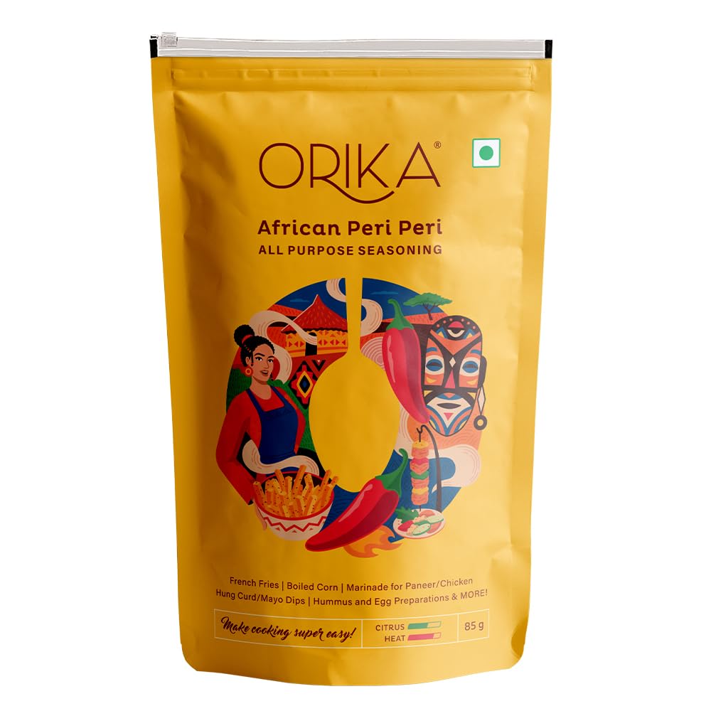 Orika African Peri Peri Masala Powder 85g | Spicy & Flavorful Piri Piri All Pupose Seasoning | Perfect for Grilling, Cooking and Sprinkling | No Artificial Flavours or Colours