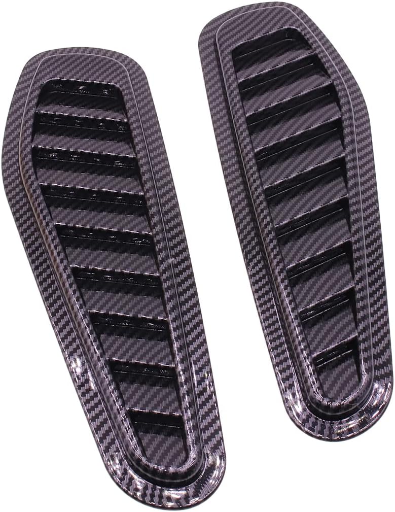 2Pcs Car Universal Decorative Air Flow Intake Hood Scoop Vent Bonnet Cover