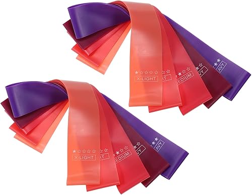 PATIKIL Juego de bandas de resistencia, bandas elásticas de entrenamiento con 5 niveles de resistencia para ejercicio al aire libre en el gimnasio