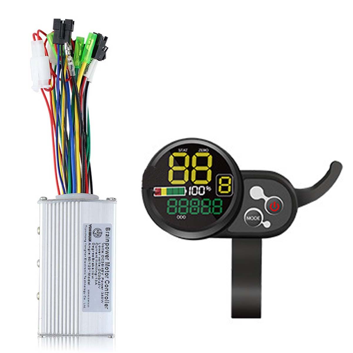 Ezweiji Controlador De Motor Sin Escobillas, 36V-48V 350W Panel De Pantalla LCD A Prueba De Agua Kit De Controlador De Scooter De Bicicleta Eléctrica para Bicicleta Eléctrica Scooter Velocidad Parte