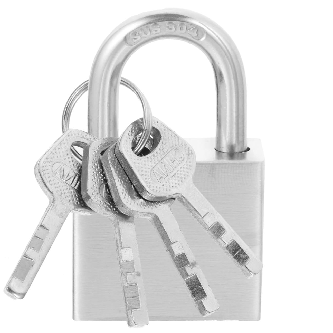 Lurrose 3 Pezzi Lucchetto in Acciaio Inossidabile Lucchetto Con Chiave Serrature Per Valigie Piccolo Bagaglio Piccole Serrature Con Chiavi Blocco Armadietto Valigia Silver