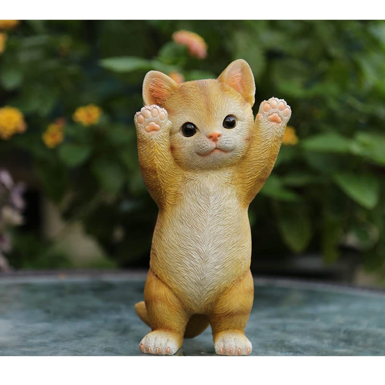 猫 白猫 アンティーク調 ガーデン雑貨 ガーデニング雑貨アンティーク