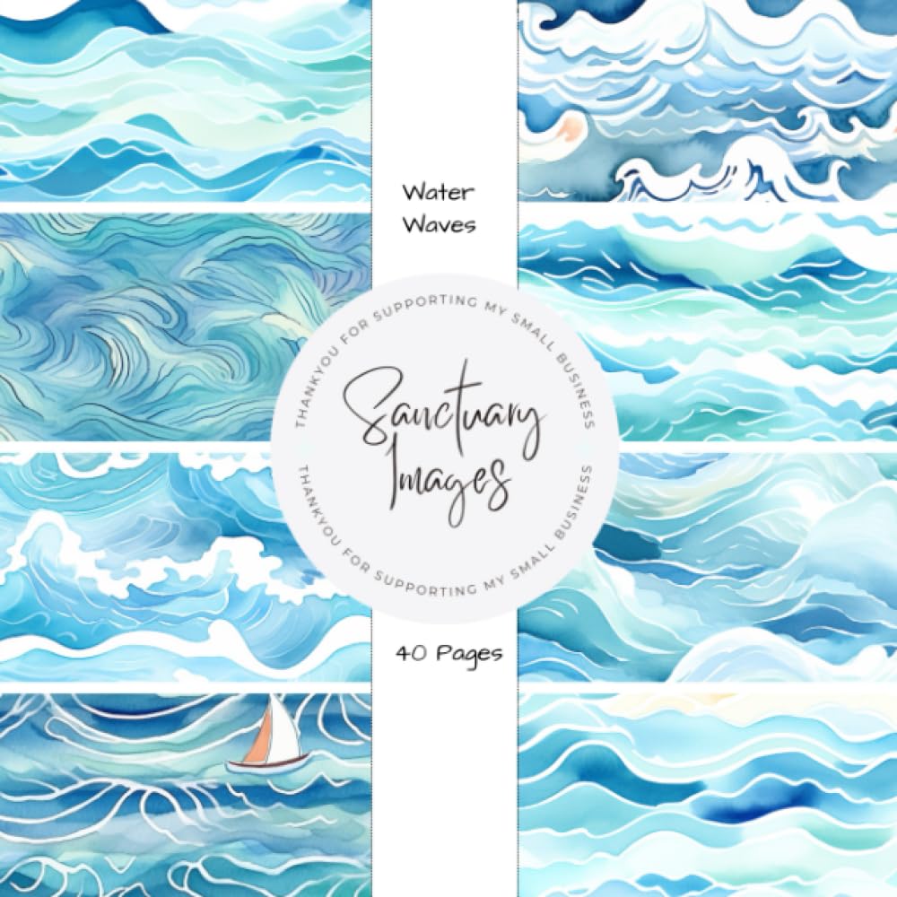 water-waves-scrapbooking-paper-decorative-craft-paper-pad-supplies-junk-journaling-scrapbooking-crafting-projects-double-sided-8-5-x-8-5-sanctuaryimagesuk-amazon-com-books