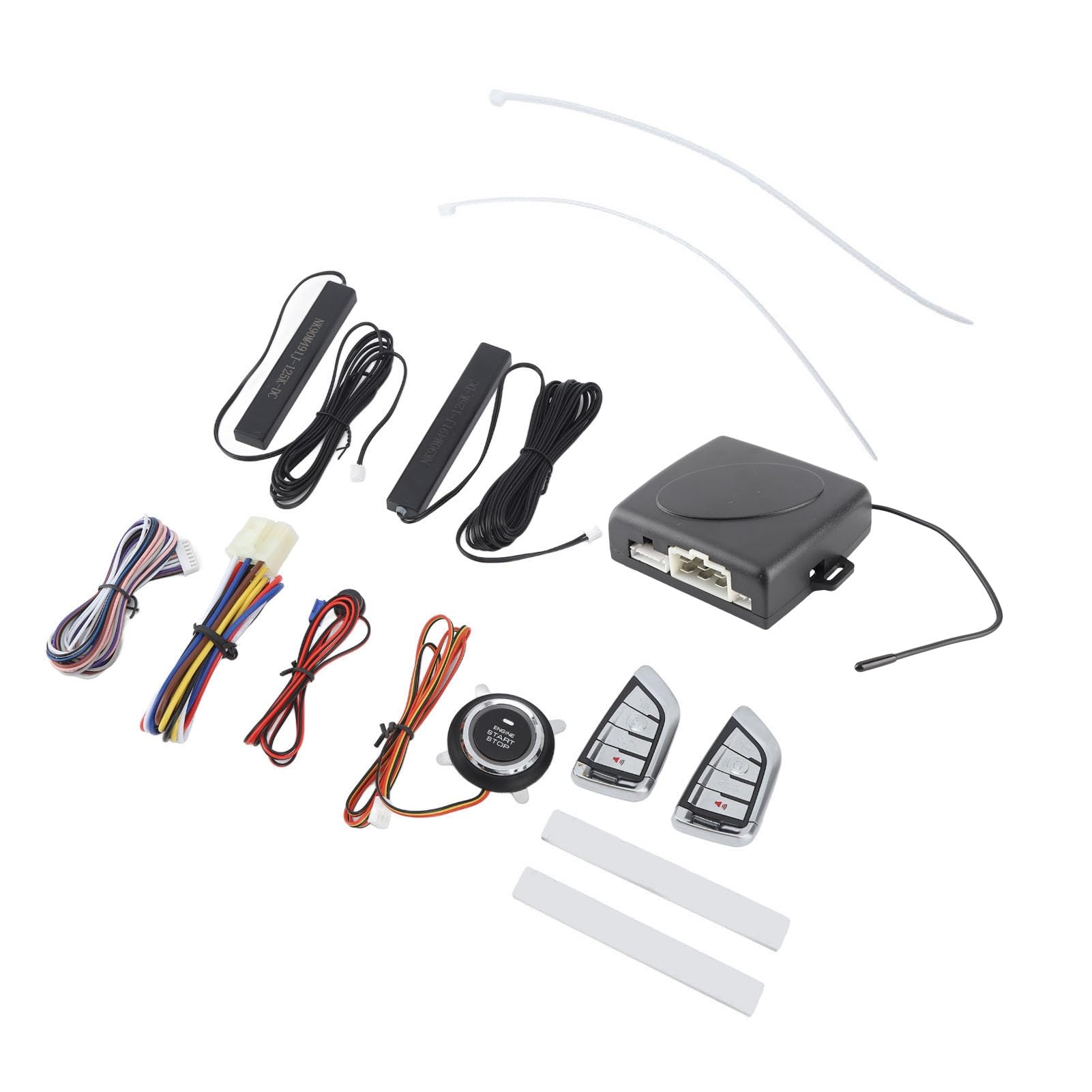de Alarma para Coche DC12V con Bluetooth, Control Remoto Inteligente, Kit de Entrada sin Llave con un botón, Seguridad antirrobo Universal para vehículos de de 12 V, liberación (Sin Bluetooth)