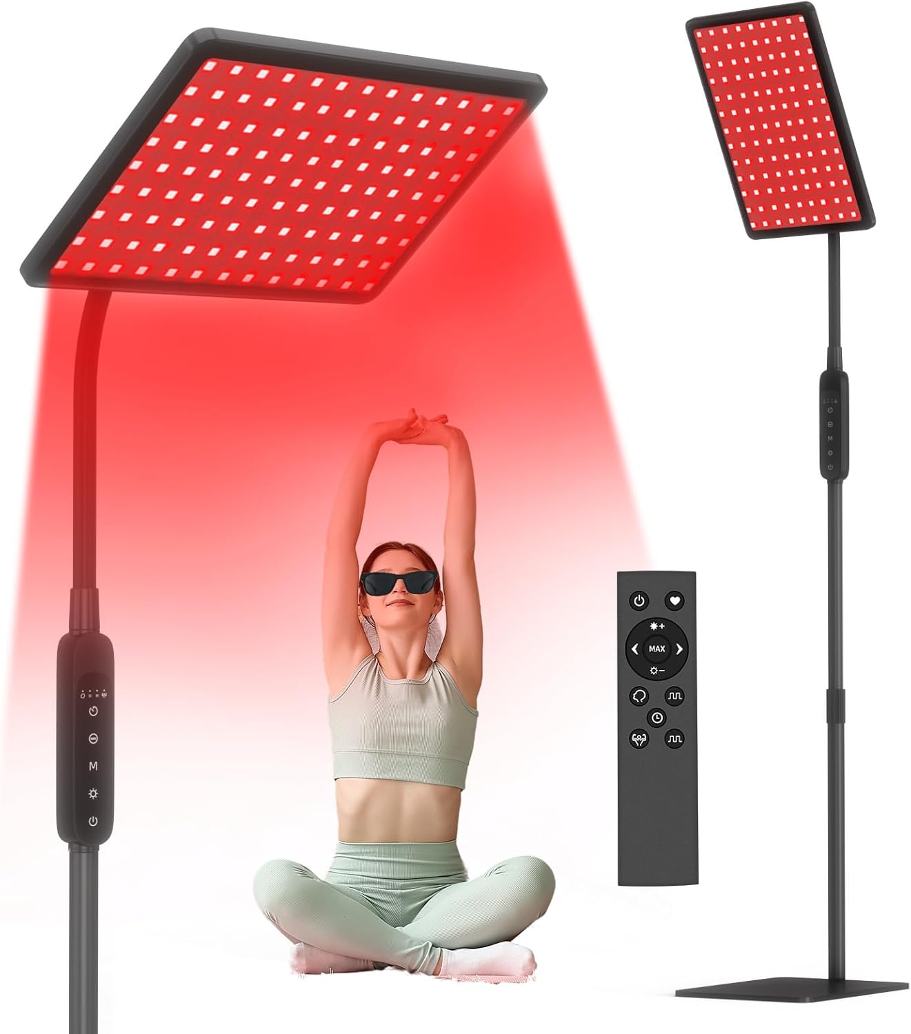 Red Light Therapy Lamp：Gooseneck Infrared Red Light Therapy Lamp with Led 660nm&850nm Near Infrared LED Red Light,Near Infrared LED Red Light Therapy Device at Home for Face and Body