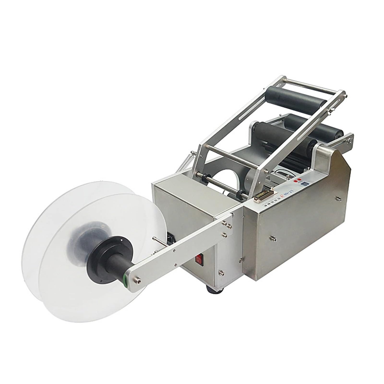 Etiquetadora semiautomática Manual for Botellas Redondas Adhesivas LT-50, for Bolsas de plástico pequeñas y Botellas cuadradas de Doble Cara. Amplia aplicación