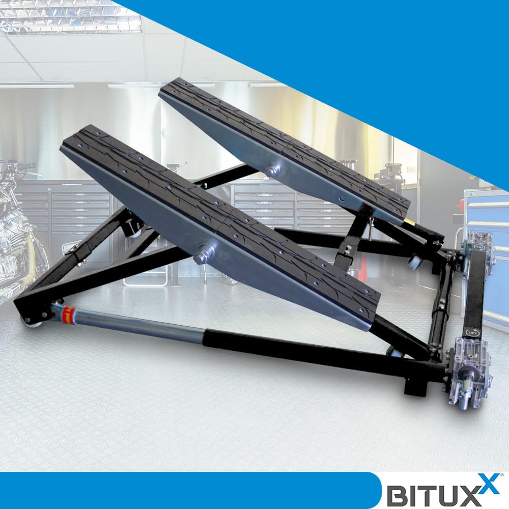 BITUXX Kipphebebühne Mobile Werkstatt Hebebühne Wagenheber Kurzhub PKW Lift bis 2000 kg 2T Schwarz