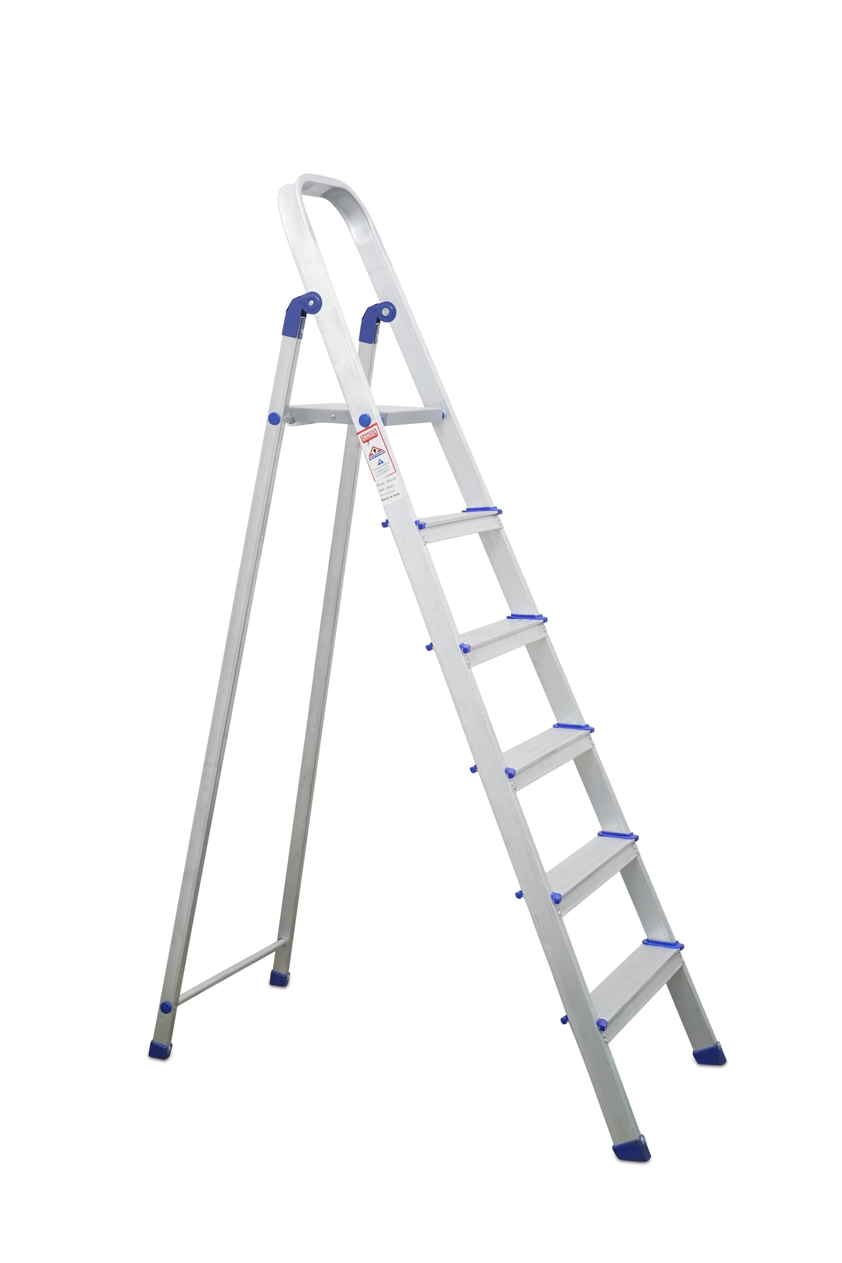 Sleek Silver 6 Step Aluminium Step Ladder with Lock with Large Top Shelf, 5 Year Warranty (6 Step) (B0DBVKRYBL) Amazon Price History, Amazon Price Tracker