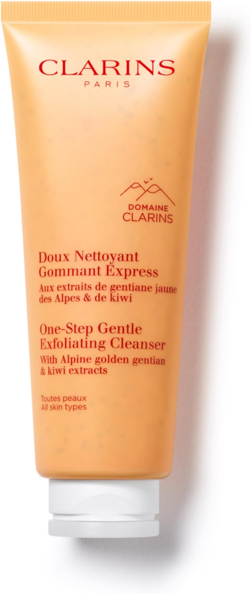 Clarins One-Step Gentle Exfoliating Cleanser | 3-In-1 Cleanser, Makeup Remover and Exfoliator | Boosts Radiance | Plant-Based Exfoliating Beads | All Skin Types | 4.3 Ounces