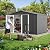 DWVO 10x8ft Metal Outdoor Storage Shed, Waterproof Tool Shed Heavy-Duty Storage Unit with Lockable Door and Vents, Ideal for Bicycles, Tools, Lawnmowers, Backyards, Patios, Lawns - Dark Gray