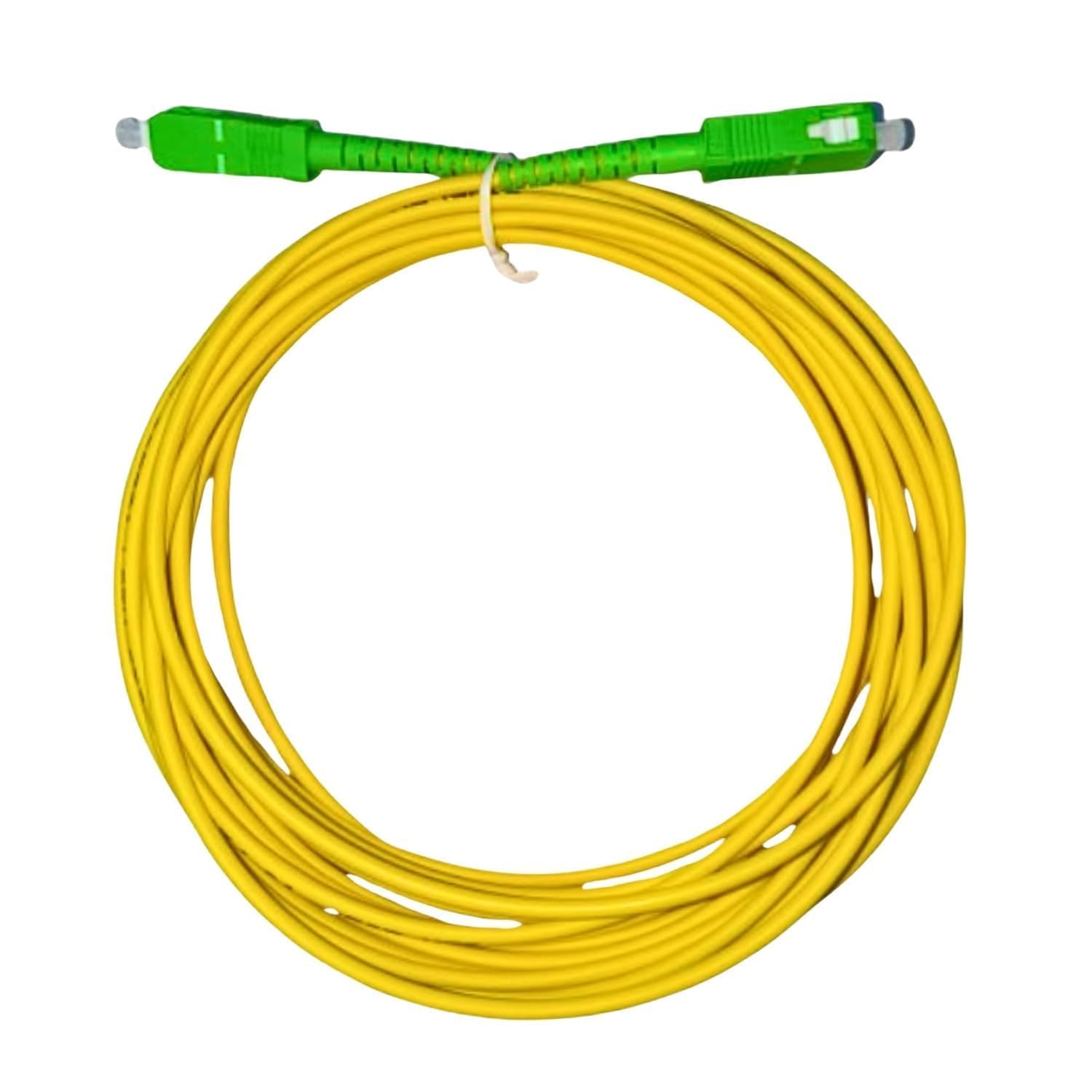 Madhabi SC/APC to SC/APC Fiber Optic Cable 15M – Singlemode Simplex 9/125µm Patch Cord with LSZH Jacket, High-Speed Internet, FTTH, Optical Network, Data Transmission, Router, Modem – Yellow-image-13