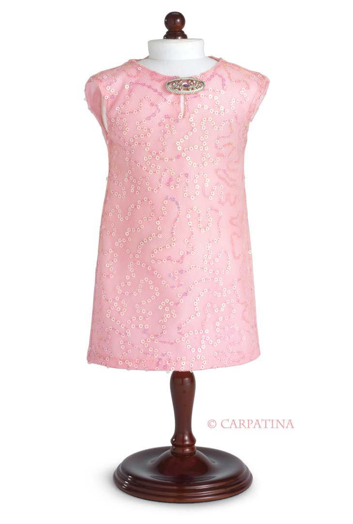 Christmas Pink Sequins Sparkle Party Doll Dress Fits 18" American Girl Dolls