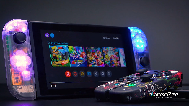 eXtremeRate 7 Colors 9 Modes NS Joycon DFS LED Kit, Multi-Colors