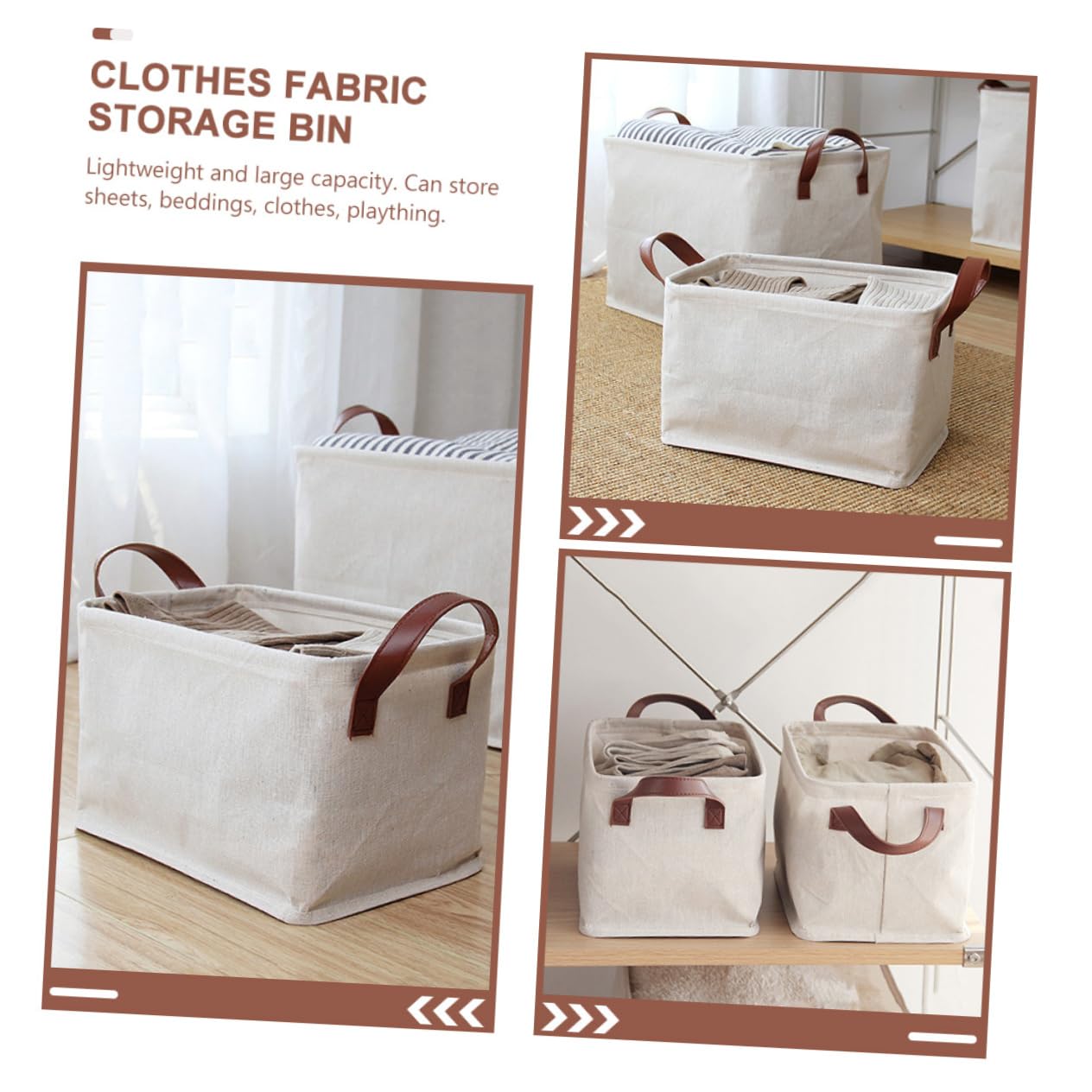 Cabilock 3pezzi Cesta Organizzatrice Per Giocattoli e Abbigliamento Scatola Da Riporre e Capacità Per Casa e Armadio Facile Da Pulire e Riutilizzabile Design Elegante e Resistente