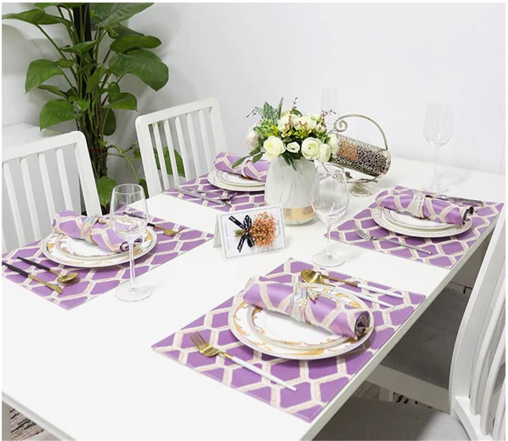 4 Pcs Washable Placemats for Dining Table Mat Placemat Set in Kitchen Accessories Wine Pad