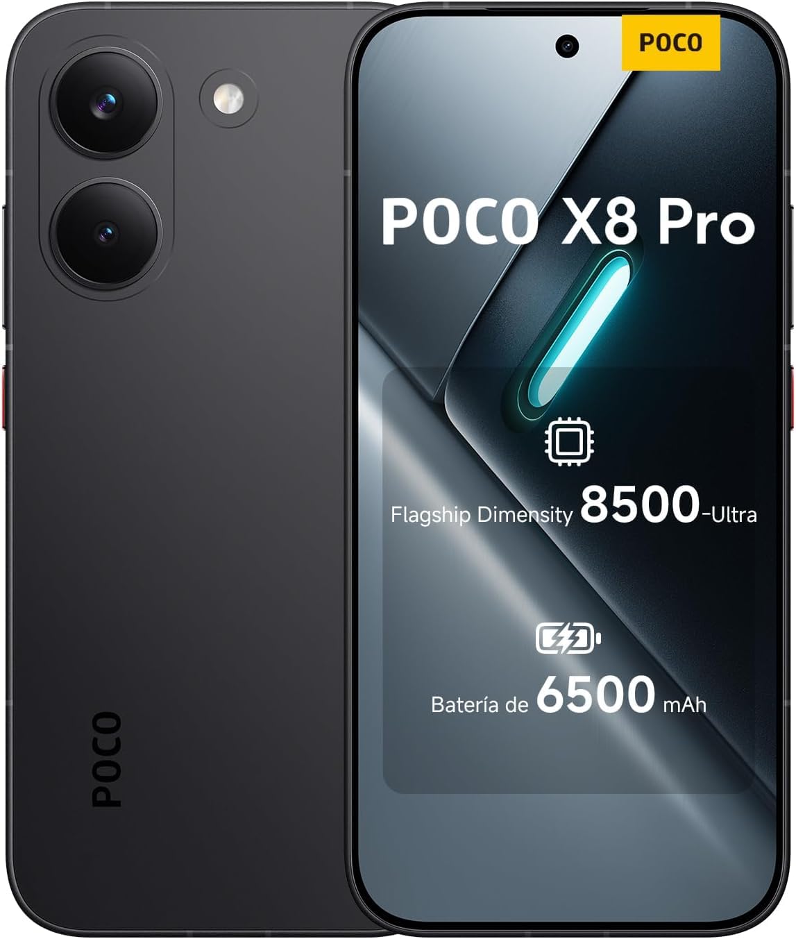 XIAOMI Poco X8 Pro Smartphone, 8 GB + 512 GB, processore Dimensity 8500-Ultra, batteria da 6500 mAh, schermo AMOLED ultra luminoso, fotocamera principale Sony IMX882 da 50 MP con OIS, nero
