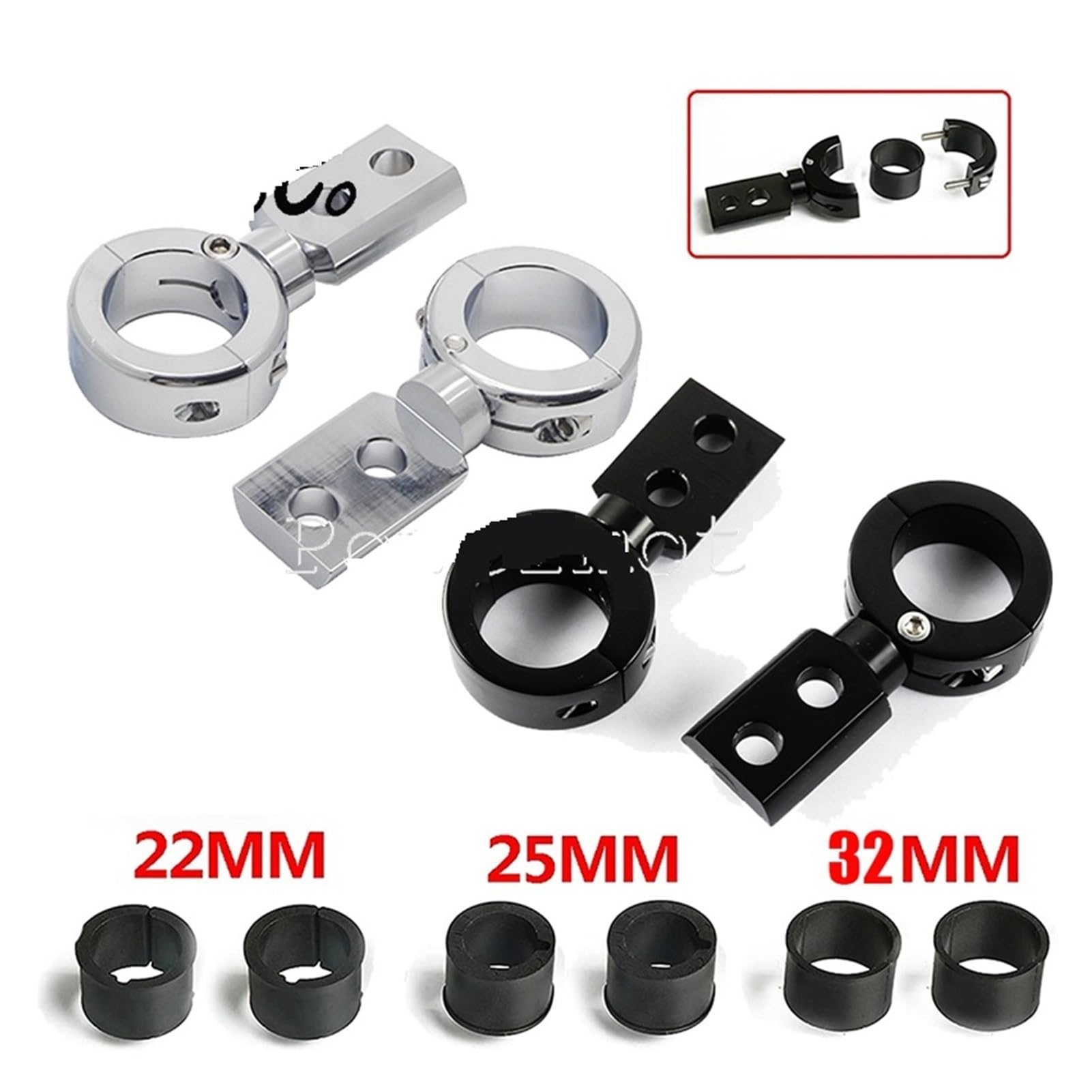 Support De Phare Moto Réglable - Montage Universel, étanche, Pour Projecteurs LED, Antibrouillards, Sans Perçage