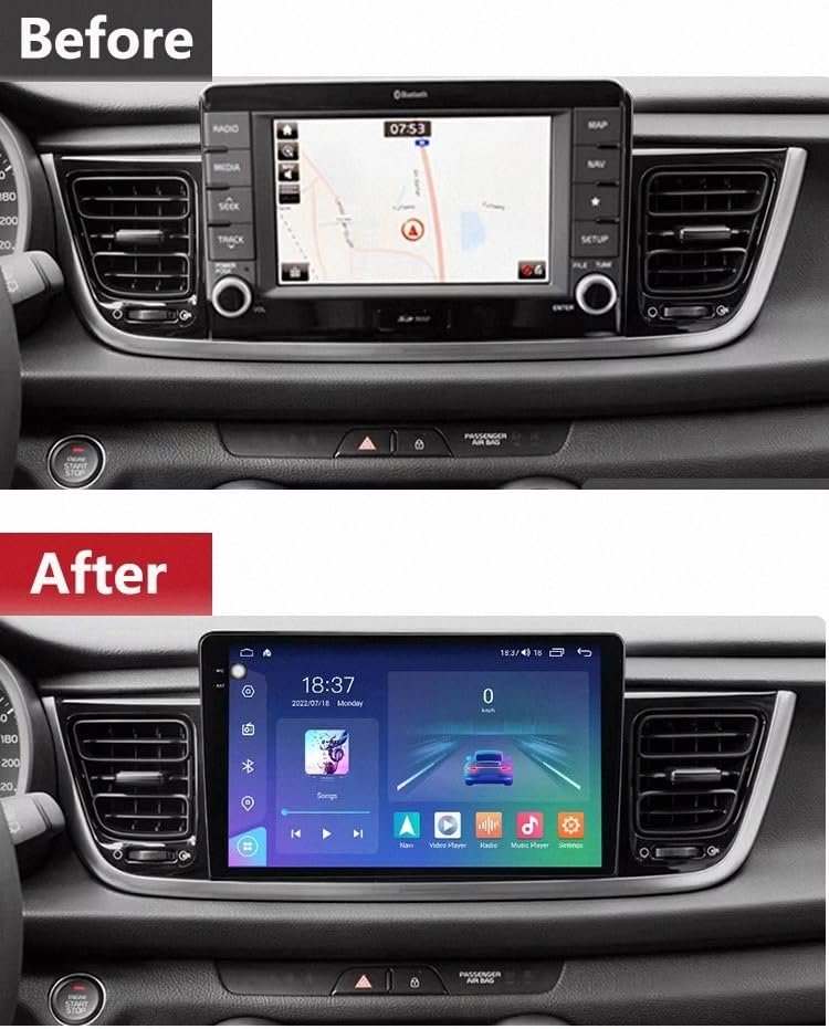 Pantalla de coche 2 DIN para KIA Rio con Android Auto, Carplay sin cables y 32G 2
