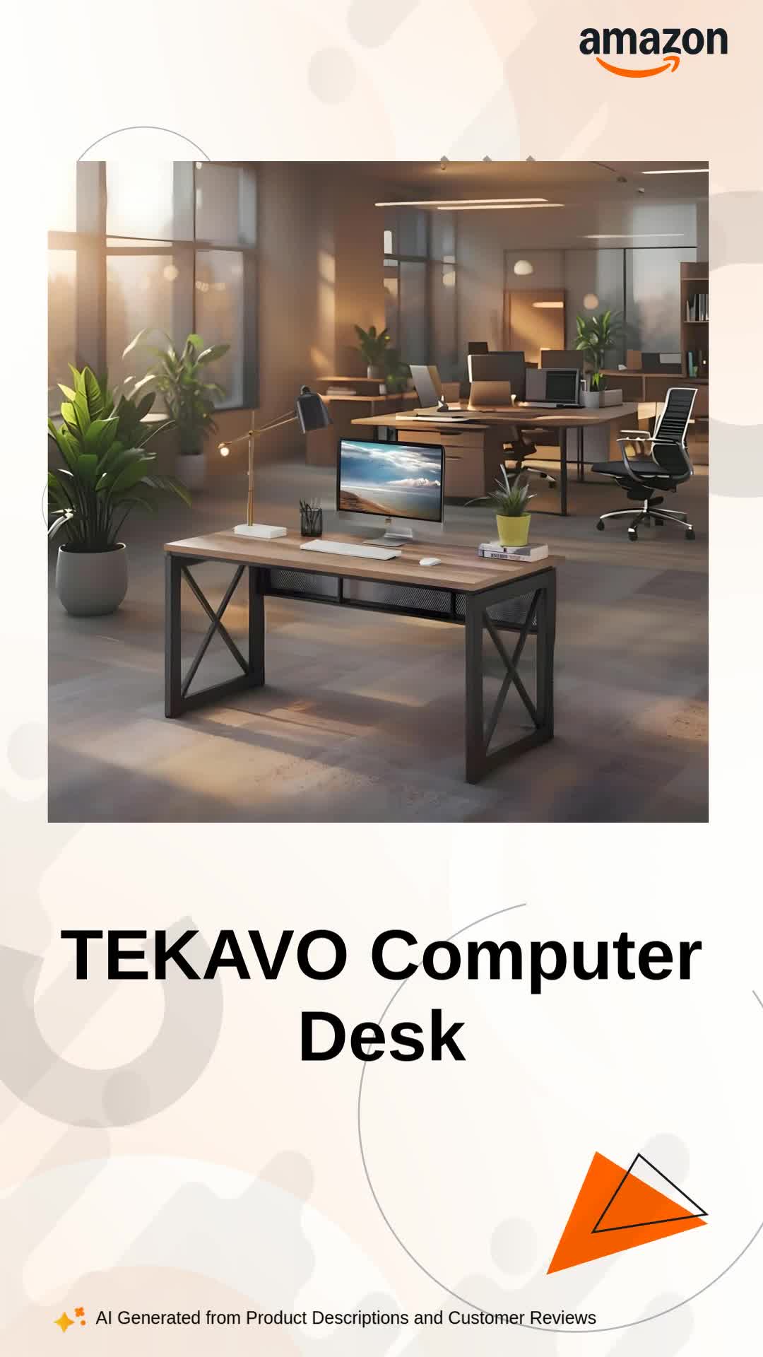 TEKAVO Perforated Computer Table