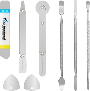 Kit de Réparation 8 Pièces, Outils D’Ouverture en Métal Ultra-Fin | Spatules en Acier Inoxydable avec Spudger Ergonomique 0,1 mm, kit de Démontage pour Smartphone, Tablette, Ordinateur Portable