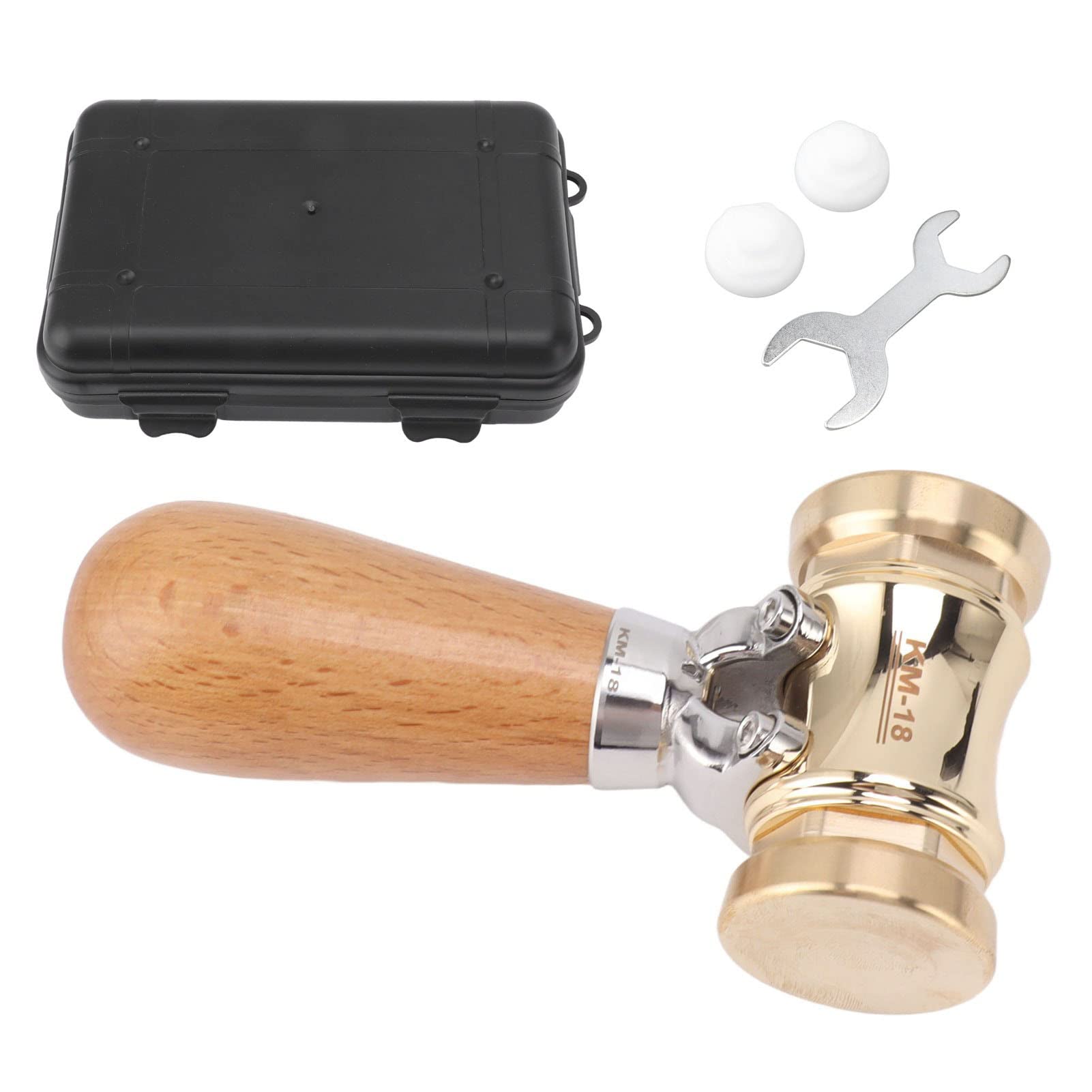 Woodworking Chisel Mallet Beech Wood Brass Head Hammer Efficient Flooring Crafts