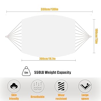 Amazon.com : ZEAN Handwoven Hammock by Thick Cotton Rope XXL
