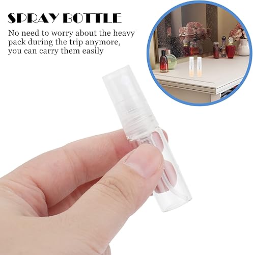 Miniatura 3 de minkissy 10 piezas de espray transparente para viaje esencial mini botella de plástico frascos de perfume recipientes portátiles líquidos