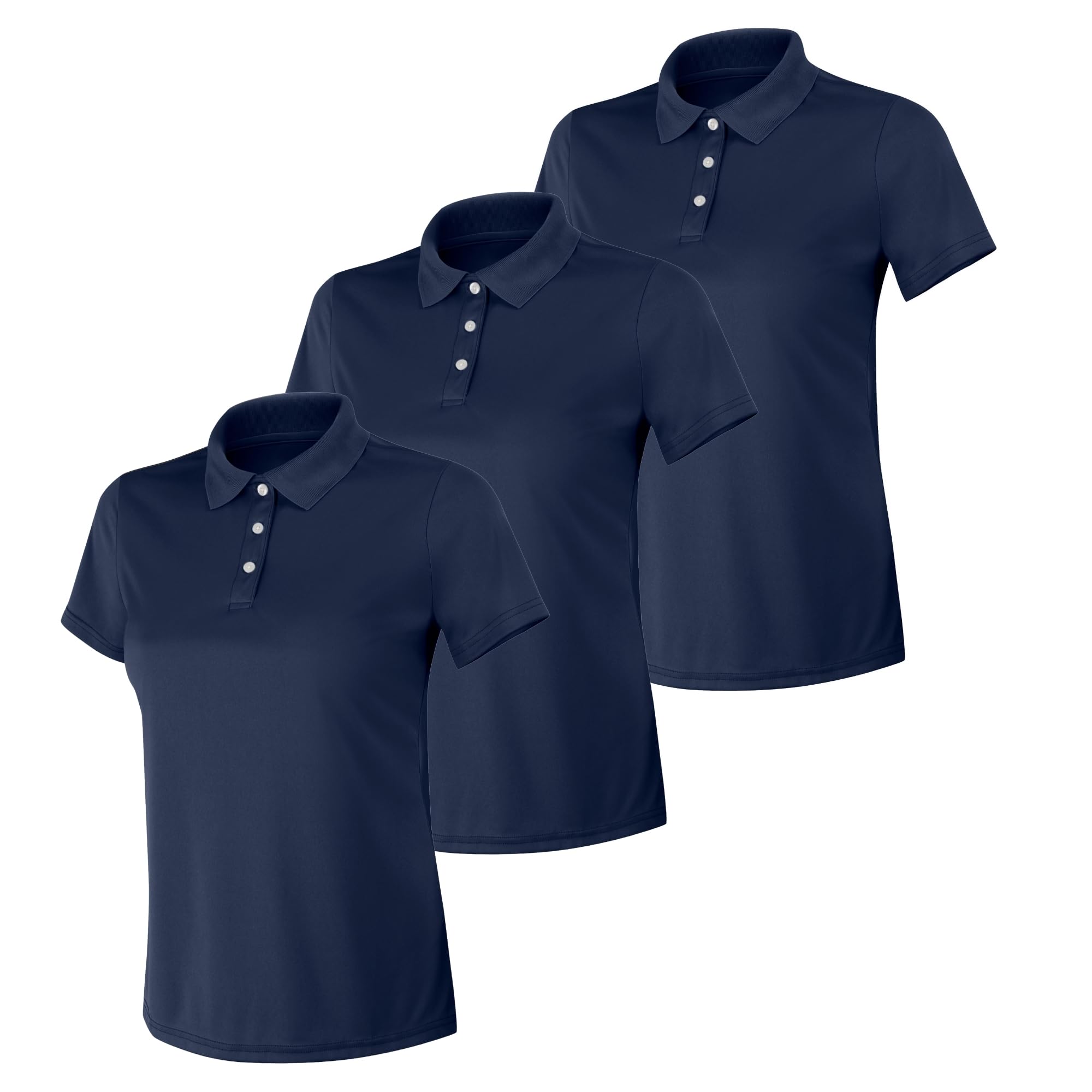 Hanes Sport Performance Polo, Moisture-Wicking Performance Polo Shirt, 40+ UPF Protection, 3-Pack Sport Performance Lot de 3 Polos de Performance Anti-humidité UPF 40+ Femme (Lot de 3)