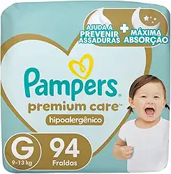 Fralda Descartável Pampers Premium Care Tamanho G 94 Unidades