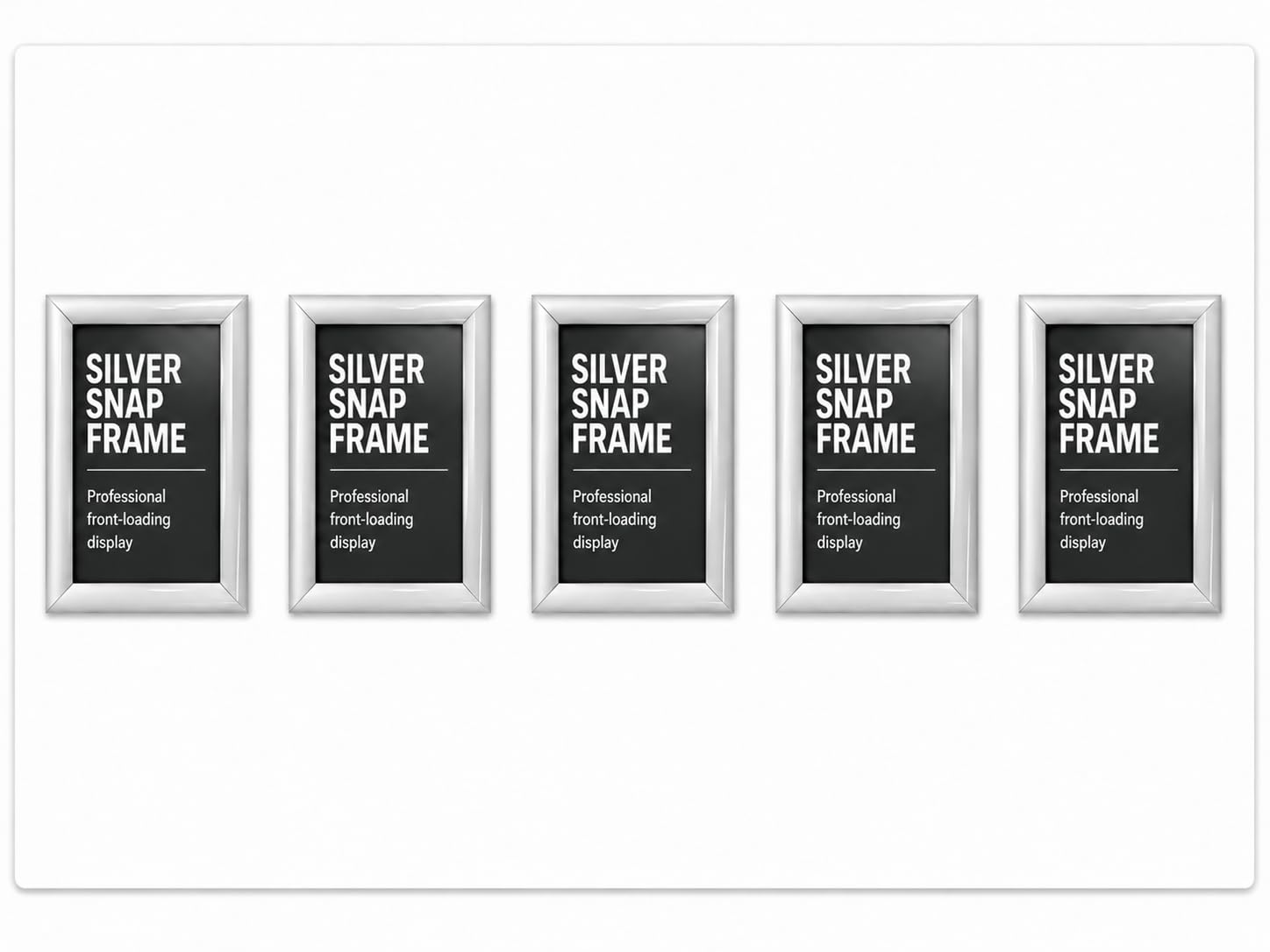 Deflecto A0 Snap Frame Pack of 5 - Elegant Silver Aluminium Clip Frame for Wall Display - Certificate and Poster Holder with Convenient Front Opening Clips - Stylish Photo Hanger for Home and Office — image 1