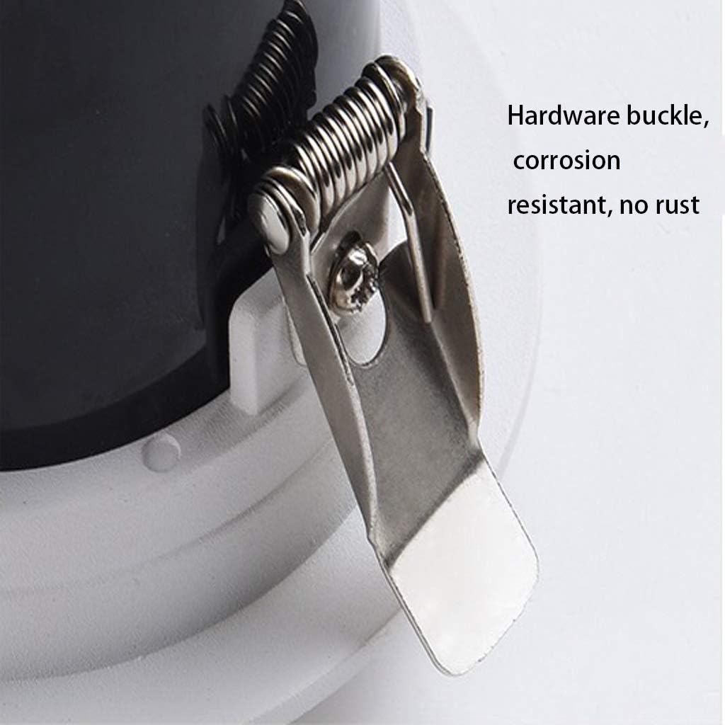 MESKEL recessed Downlight Led Spotlight Concealed Ceiling Lamp Living Room Anti-Glare Single Lamp Hole Light Source COB Embedded Downlight Wash Wall recessed Downlight (Color : B, Size : White Light)