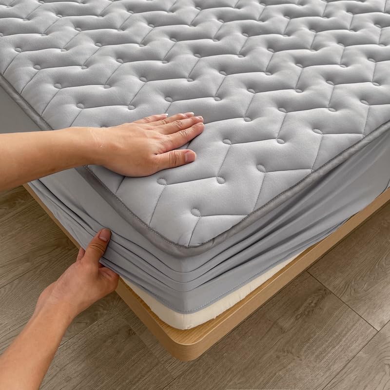 Protector Impermeable Colchon, Cubre Colchon Juego de cama impermeable de 3 piezas, 1 funda de colchón, 2 fundas de almohada, sábana ajustable suave y cómoda, protector de colchón duradero y lavable.(