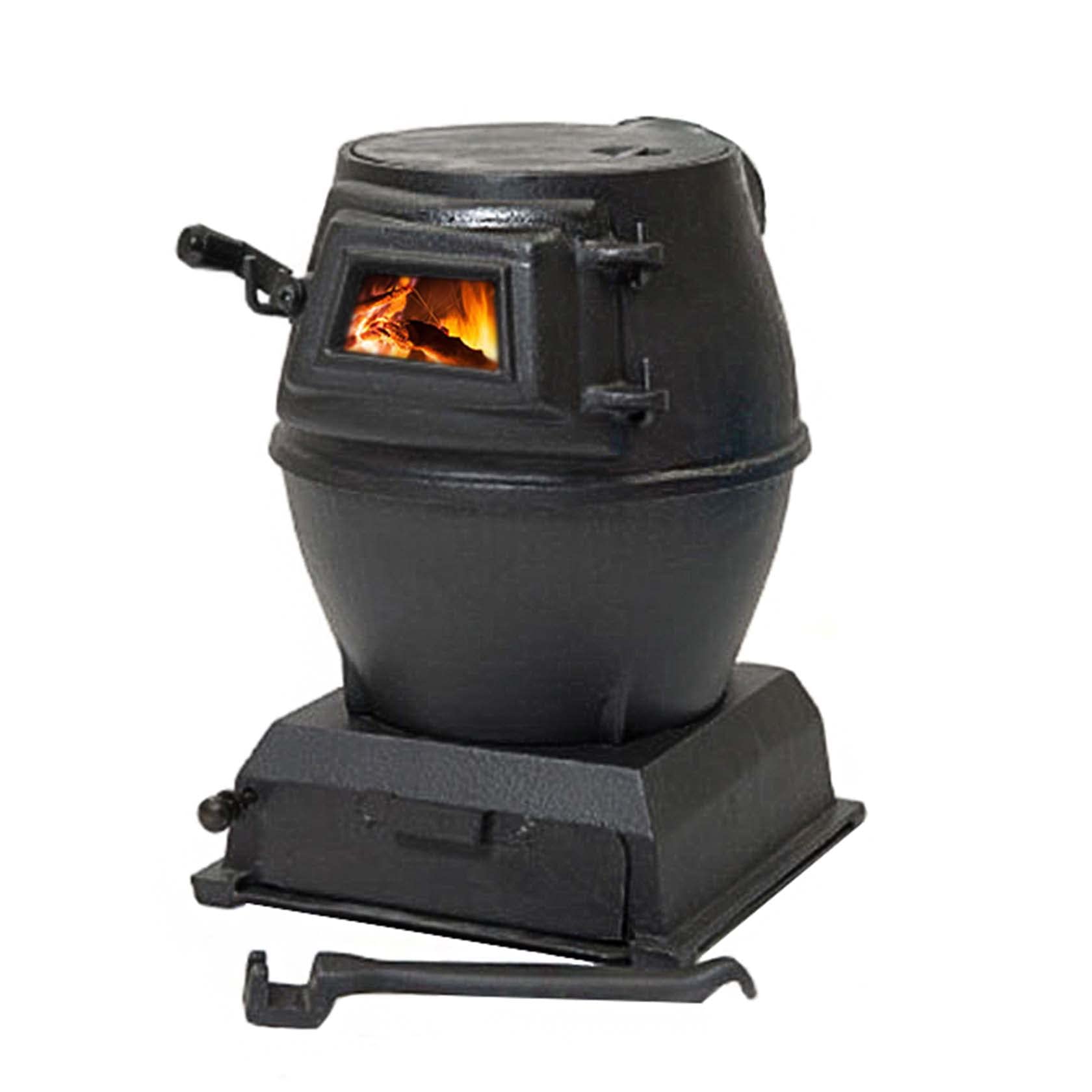 Mini poêle à bois portable en fonte – Multi combustible Camping et chauffage intérieur/extérieur – Design léger et efficace pour toutes les aventures