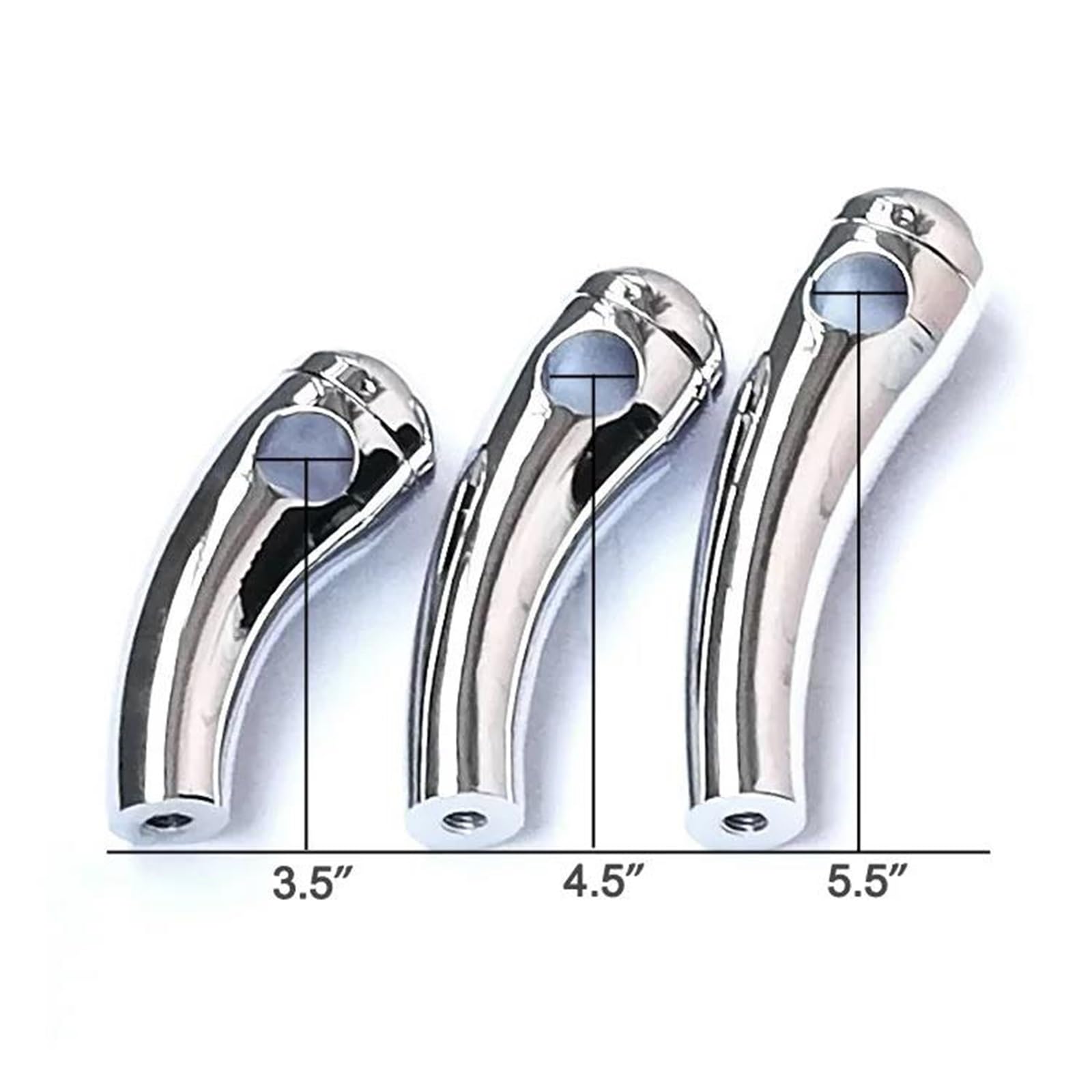 2 Morsetti Per Manubrio A Forma Di Teschio | Cromati Per Yamaha V-Star 1100/650 - Foto 3