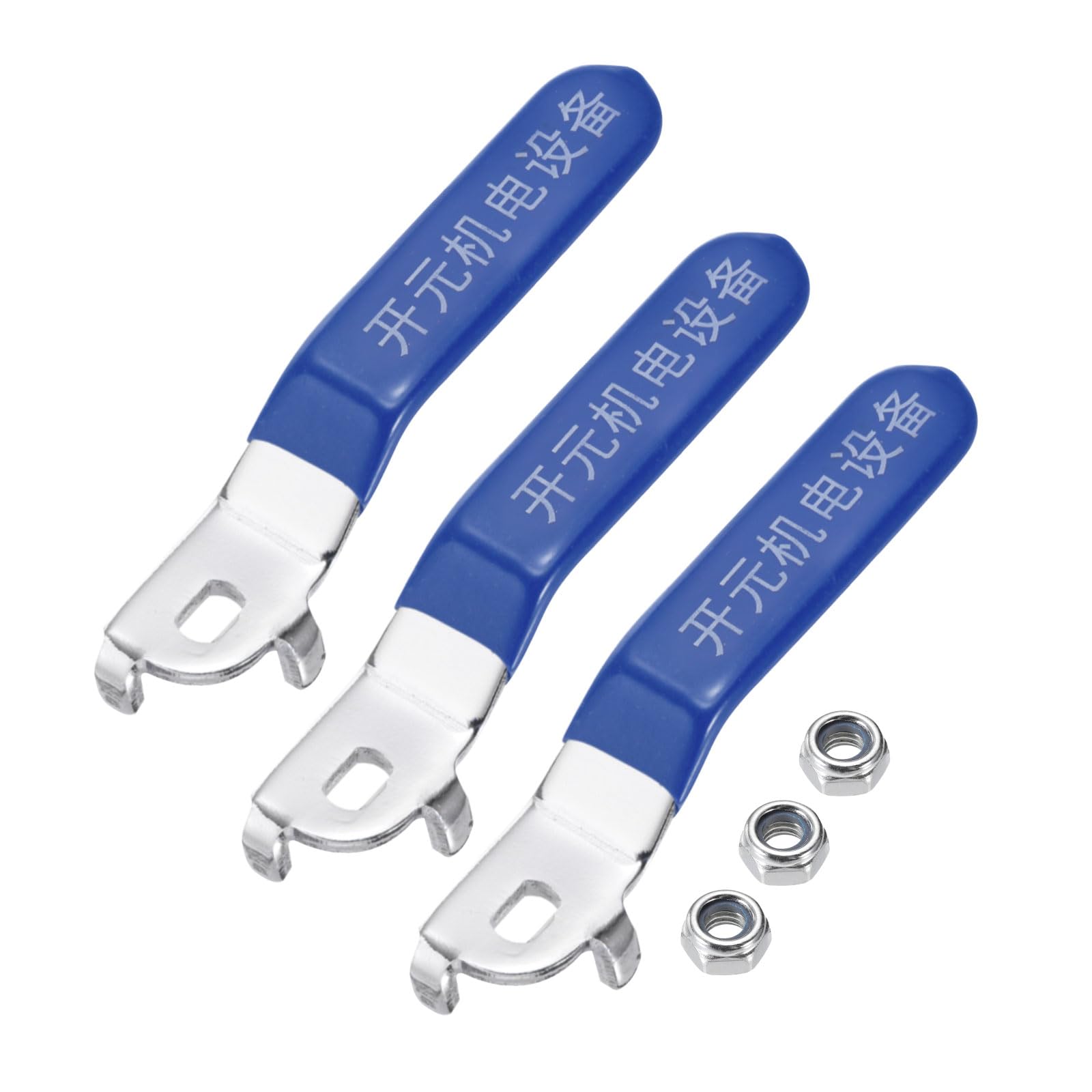 Manija de palanca de metal PATIKIL de 103 mm para manguera de grifo exterior, 3 piezas