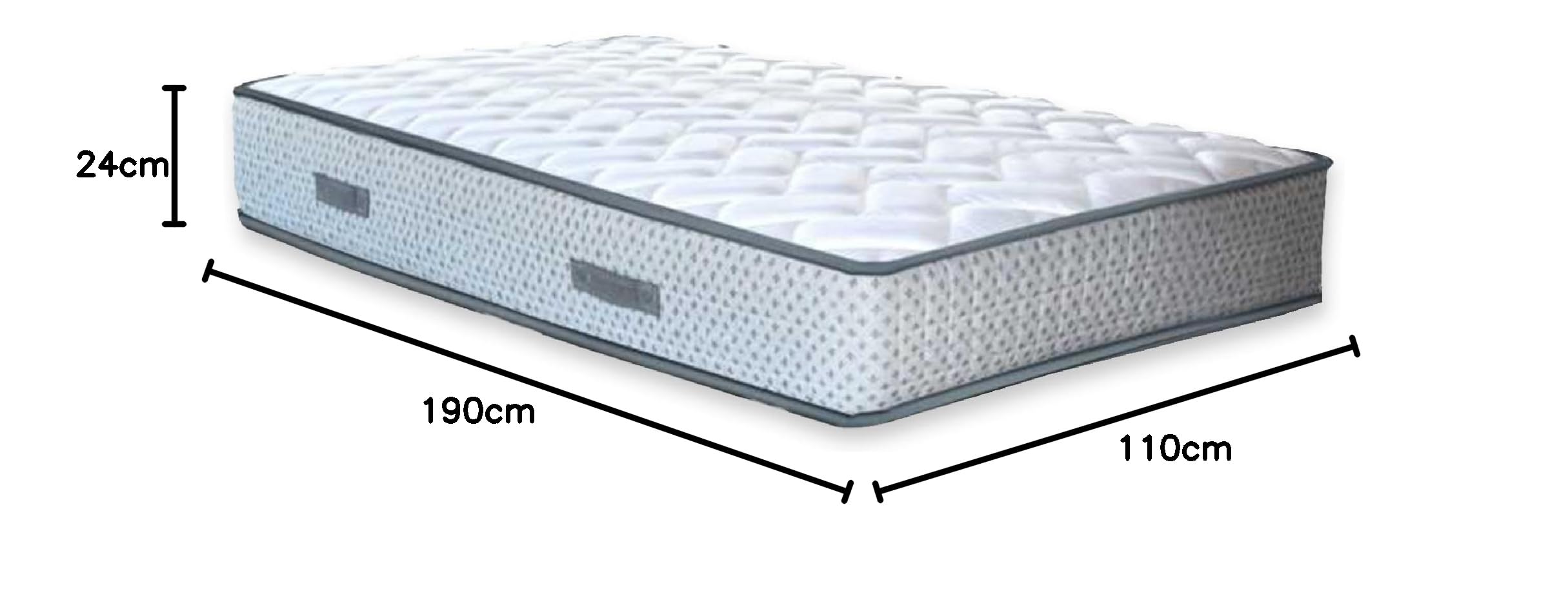 Materac ORTOPEDIC o wysokości 24 cm, z pamięcią kształtu 6 cm, z pamięcią kształtu i twardą podstawą z AirPur i wytrzymałą i antyalergiczną tkaniną. Materac Florencja pasuje do każdej sieci,