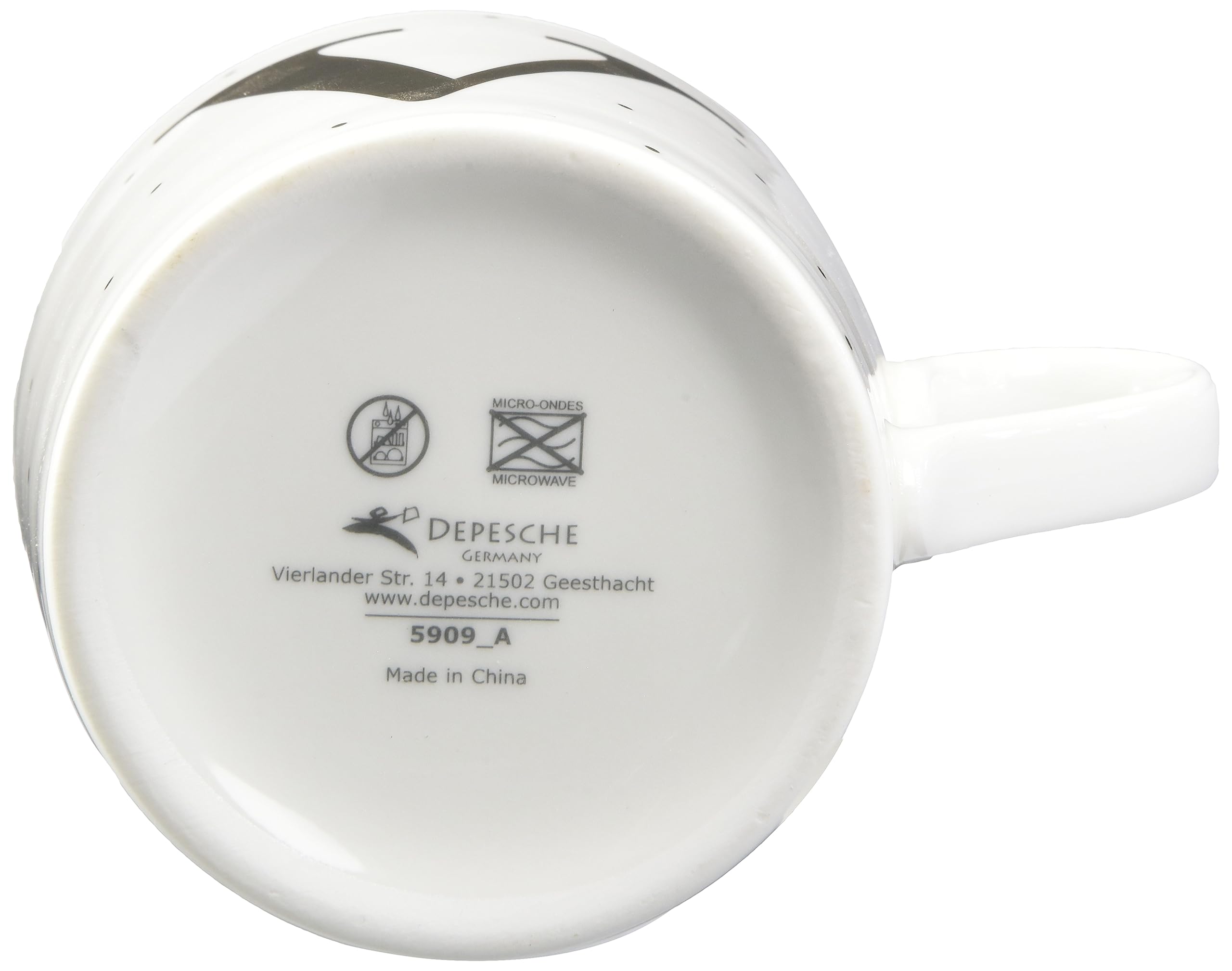 Tazza in porcellana nera 300 ml Hello - Design Letters | BIANO