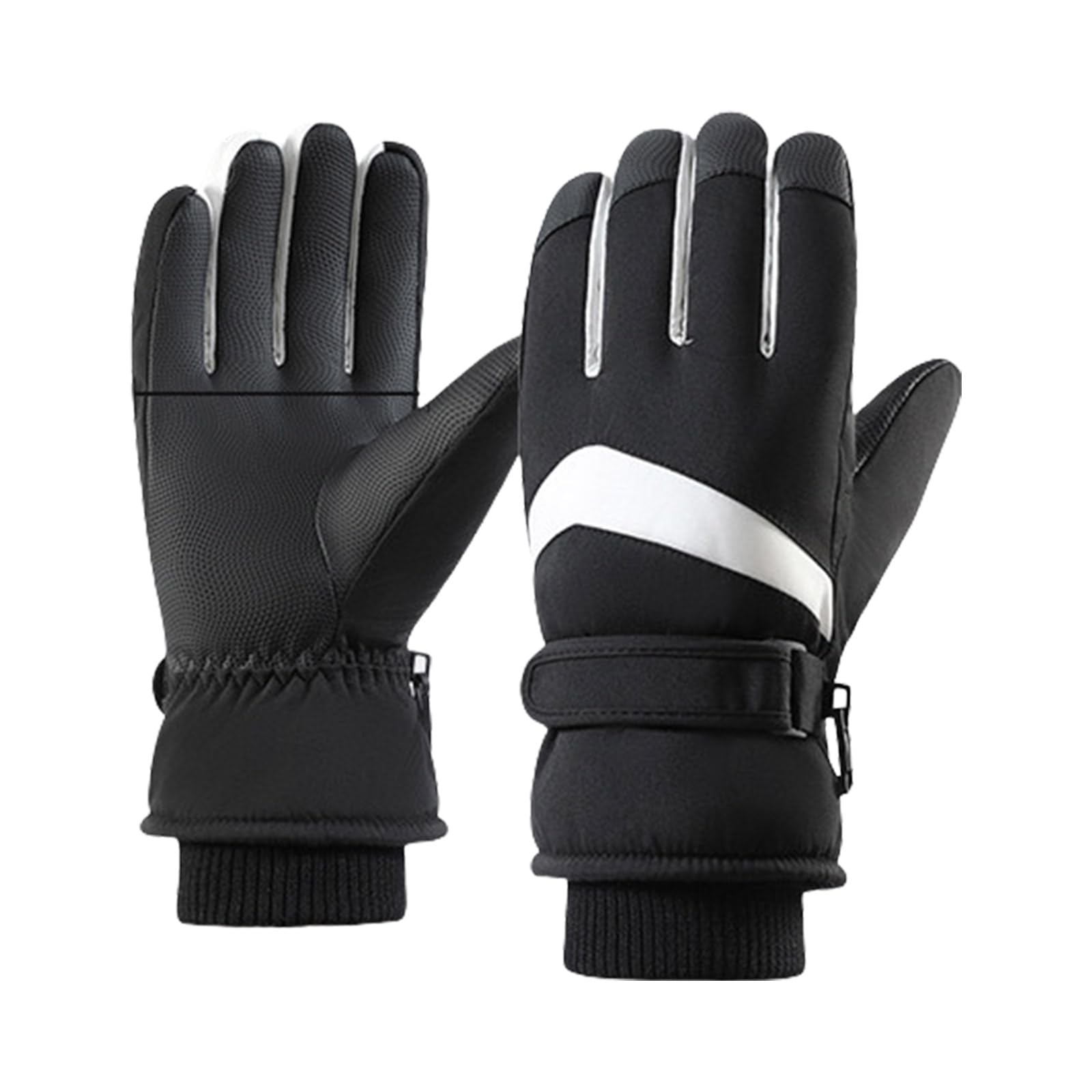 Tuygn Warm Ski Gloves for Female Water Proof Winter Activity Insulated Gloves for Mountain Climbing Thicken Fleece Hand Warmer(A)