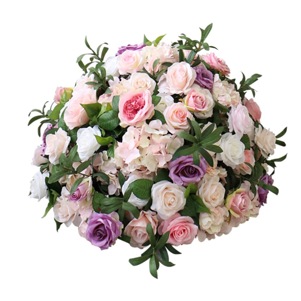 Boule de fleurs mariage rose de 40cm idéale pour allée nuptiale et centre de table