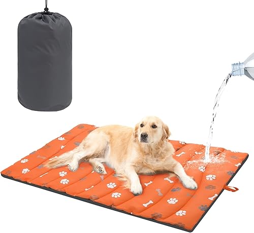 Miniatura 14 de BEAUTYZOO Cama para perros para exteriores, impermeable, cama reversible para perros, cama de viaje portátil con bolsa de transporte, lavable a