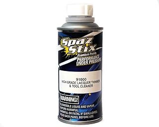 Spaz Stix High Grade Lacquer Thinner and Tool Cleaner, 6-Ounce