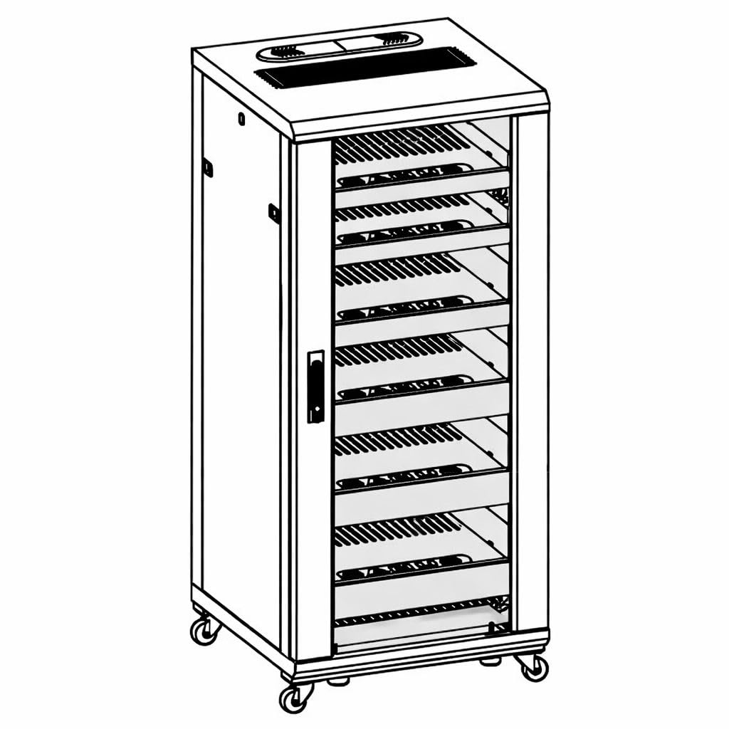 Techly Professional 026548 Armadio Rack 19" 600x600 27U per Audio Video Nero Nero