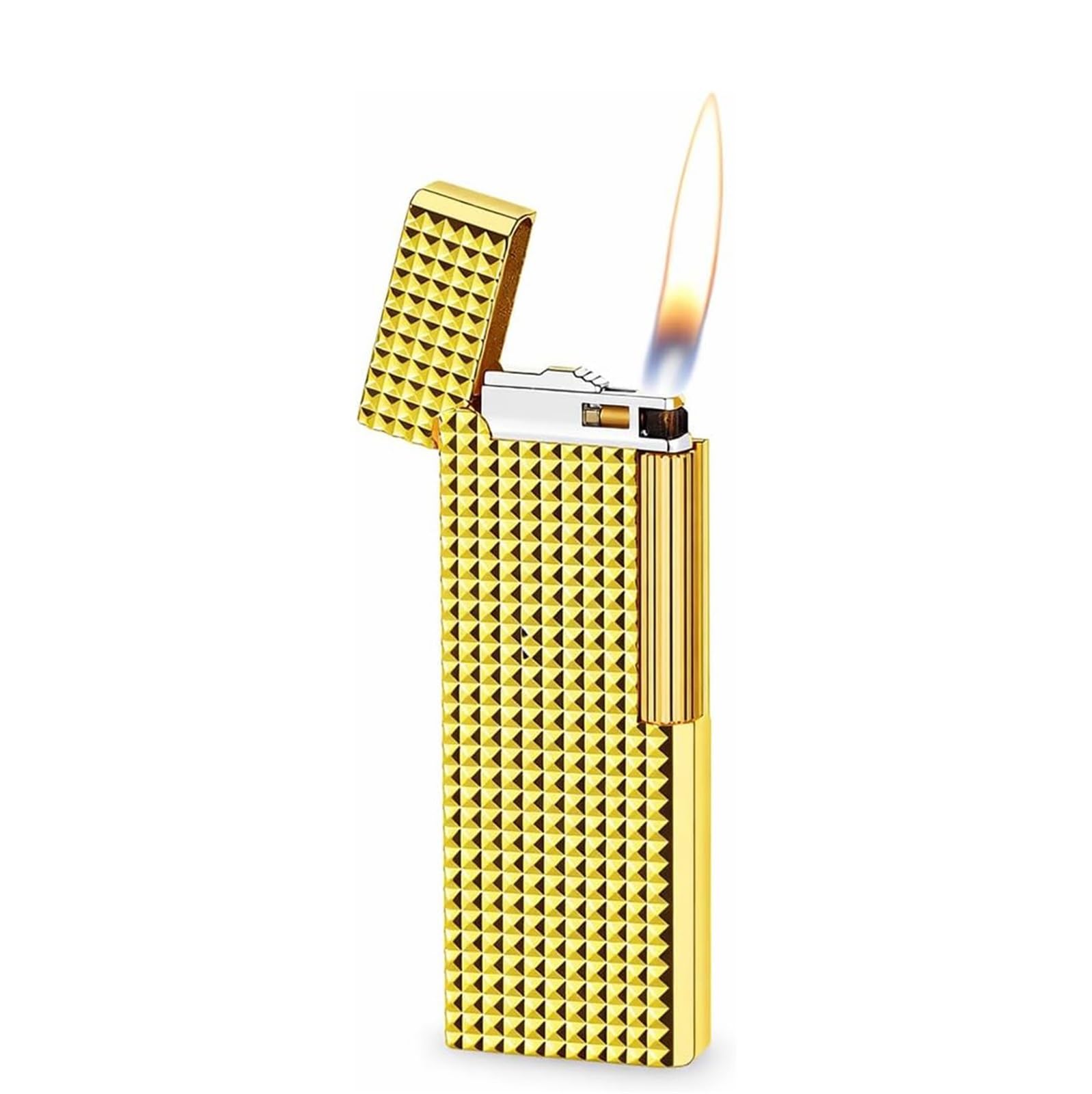 Ultra-Thin Metal Windproof Lighter — Ideal for BBQs, Candles, Outdoors, and Men's Gifts(A)