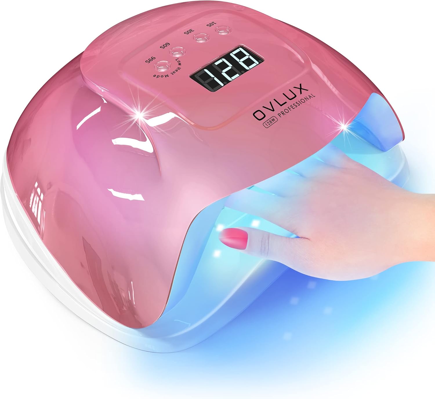 UV Light for Nails, OVLUX 128W Professional UV LED Nail Lamp, Gel Polish uv led Nail