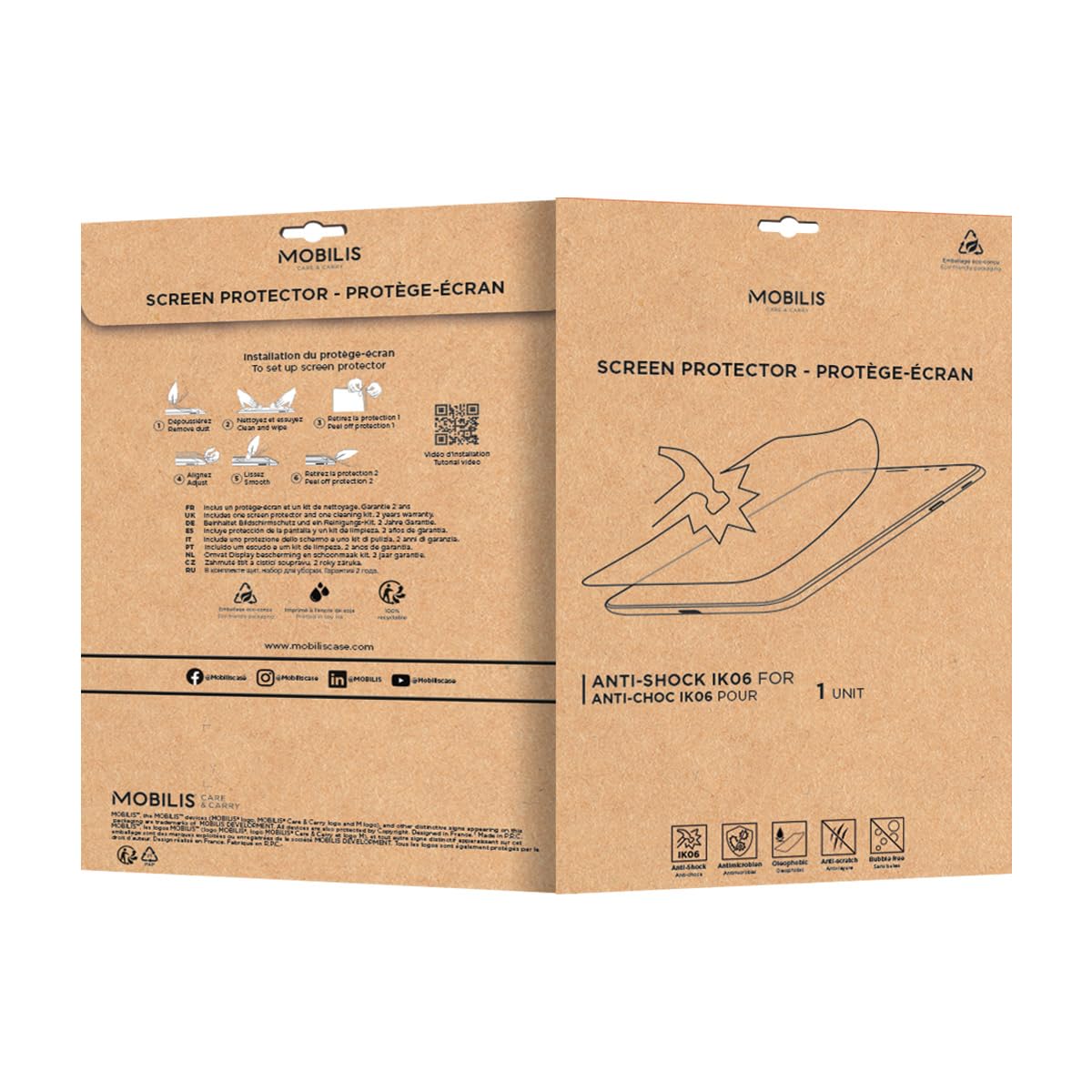MOBILIS Protection Écran IK06 pour Tablette Zebra ET401 10"