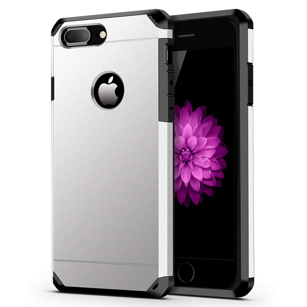 ImpactStrong iPhone 7 Plus/iPhone 8 Plus Heavy Duty Cases Silver 7Plus-S01