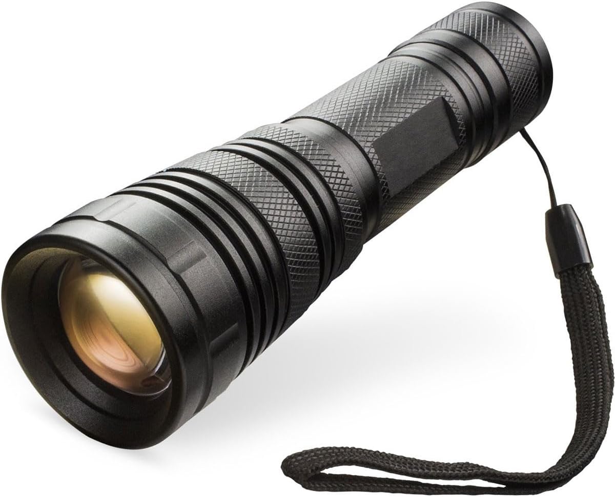 Tactical Flashlight Pro 200 Series - Brightest and Most Powerful 1000 Lumen Military Grade Tactical Flash Light Camping Rechargeable - Waterproof